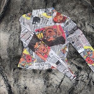 Comic Strip crop top